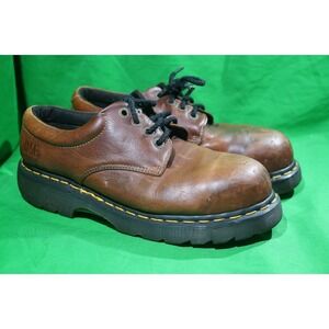 Vintage Doc Dr Martens Steel‎ Toe Chunky England Brown Shoes UK 9 / US 10